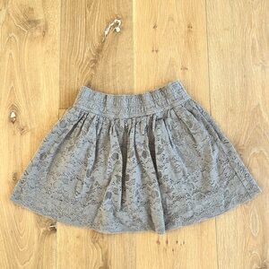 Elegant Gray Lace Skirt